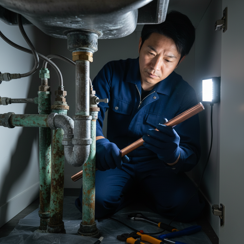 世田谷区のトイレつまり修理を即日解決|料金相場と業者選びの5つのポイント 9 給水管の交換作業