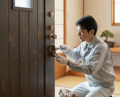 古い 玄関ドア 鍵交換に関する画像