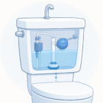 タンクからの水漏れと水まわりの部品交換